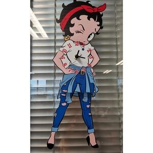NWT Betty Boop wall clock swinging legs